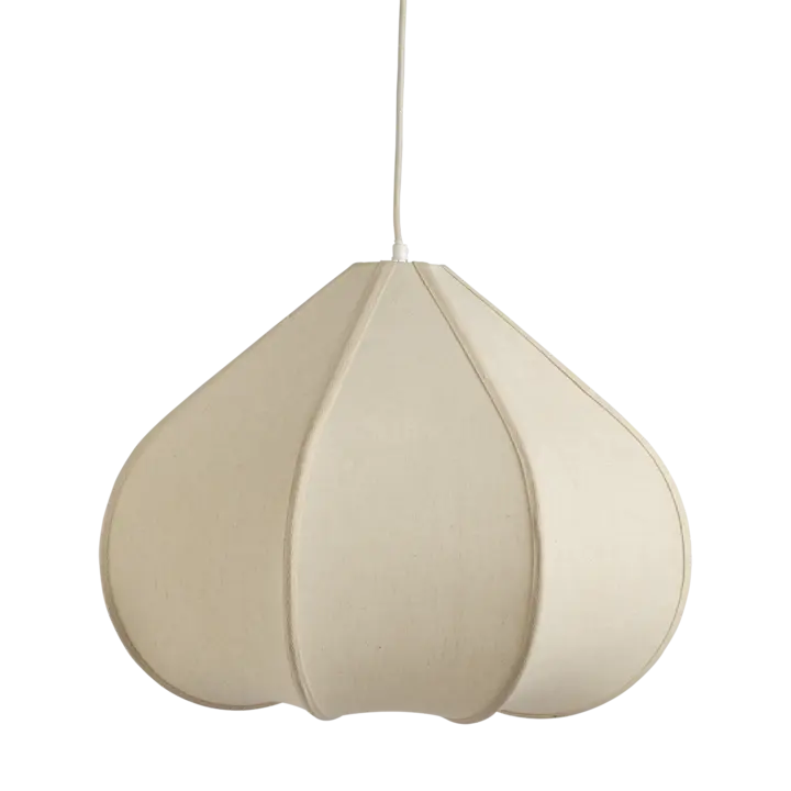 Lampe  a suspendre en coton et metal