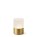 Lampe de table sans fil rechargeable « Halo » laiton brossé - Induction Qi & pilotage RF multi-Zones (IP65) - Koddel.com