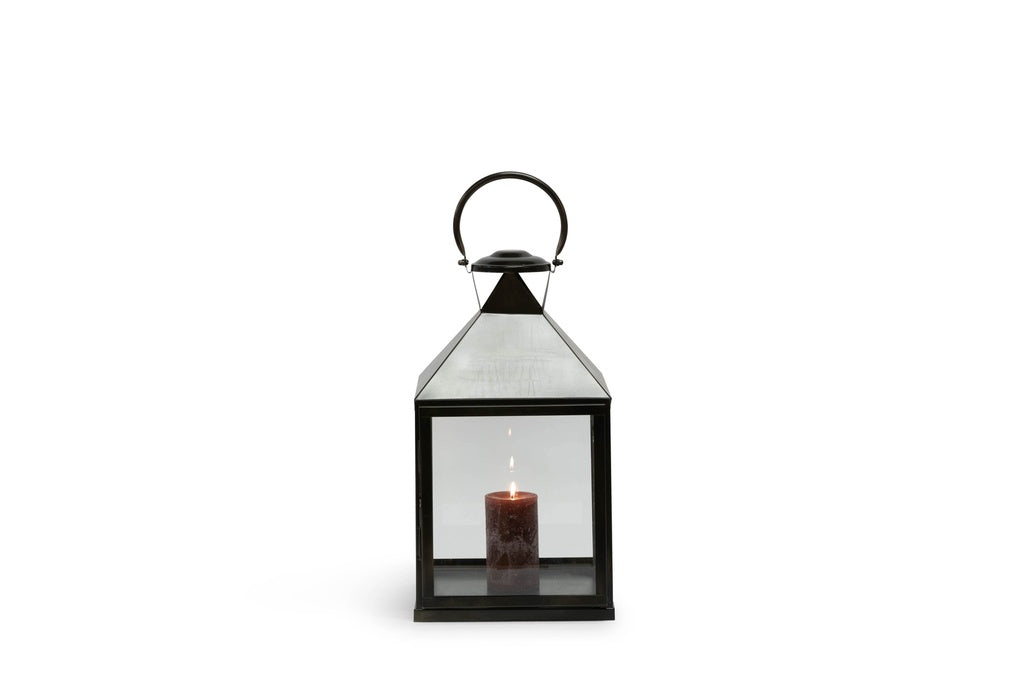 Large bronze-finished steel lantern – Indoor &amp; outdoor – H65 cm