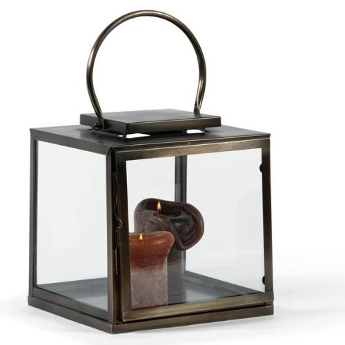 Lanterne en acier inox bronze – Ø30 cm - Koddel.com