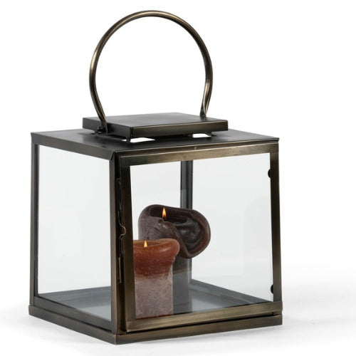 Lanterne en acier inox bronze – Ø30 cm