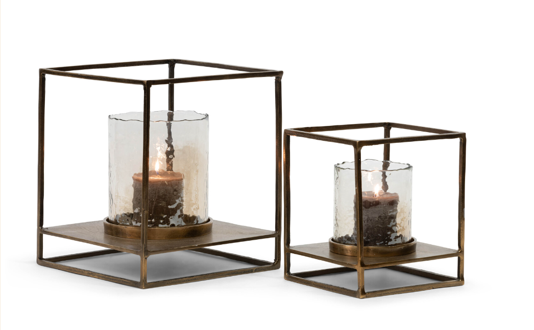 Lanterne "Square & Hammered Glass"