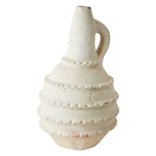 Natural colored ceramic urn.