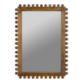 Miroir en bois de manguier massif - Details perles