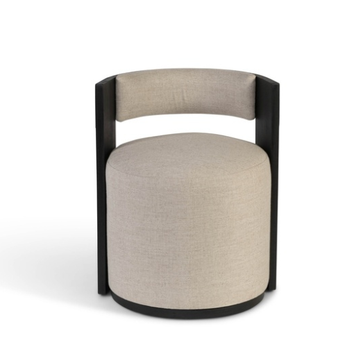 One Seater - Écru & Bois Noir Brossé