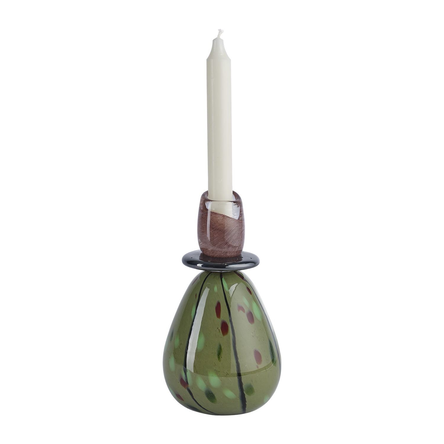 Bougeoir en verre teinté – Lot de 2
