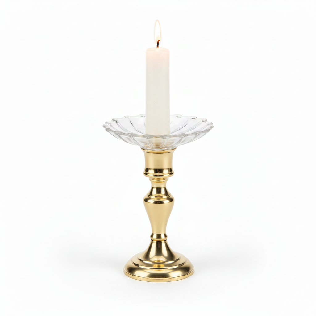 Lot de 4 bobèches en verre soufflé BJORG - Coupelles de protection pour chandeliers et bougeoirs - Koddel.com