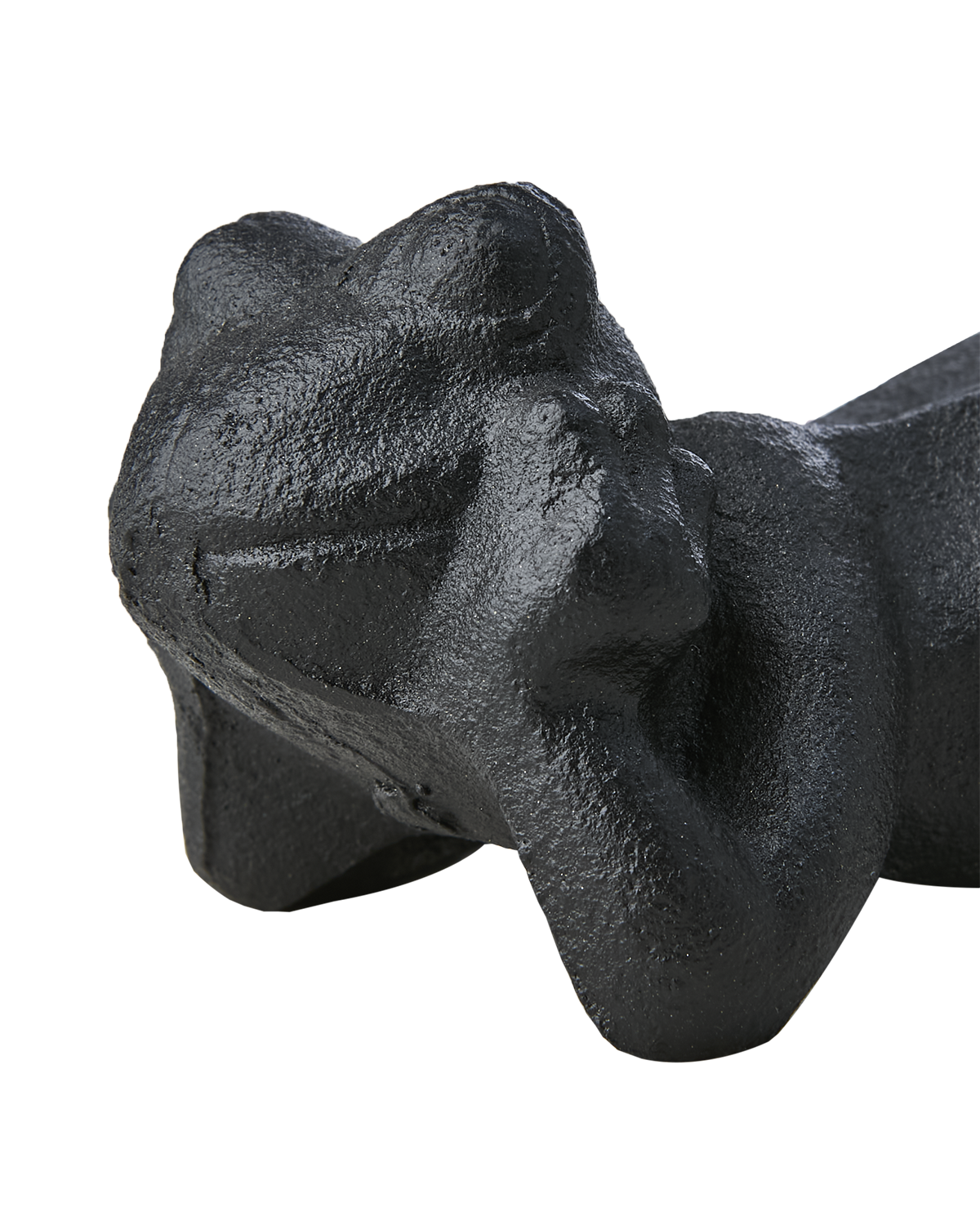 Black cast iron elongated frog - Rana II