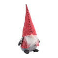 Duo de Santa rouge et gris (H37 cm) - Décoration de Noël artisanale