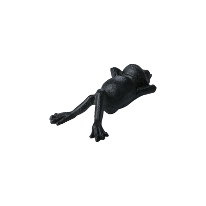 Decorative black cast iron frog - Rana