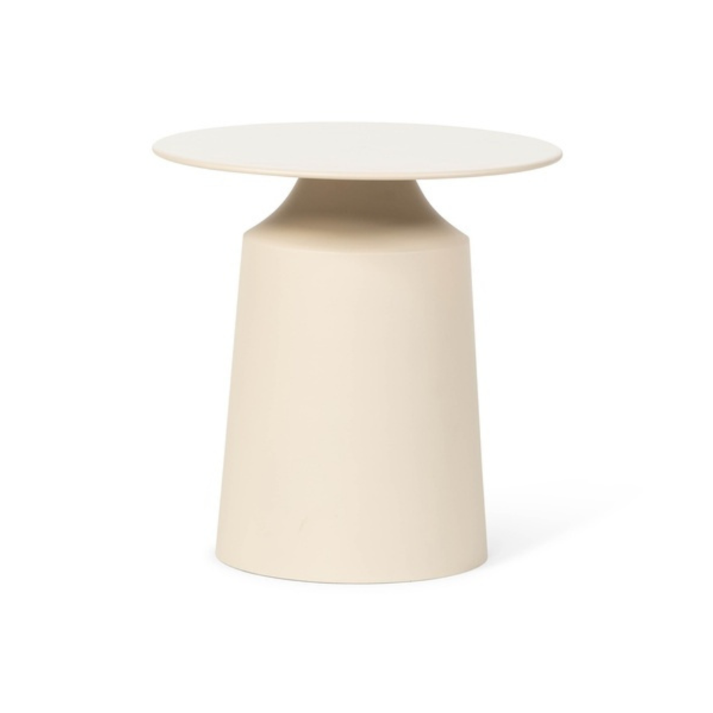 Bout de canapé émail beige - 45x46 cm