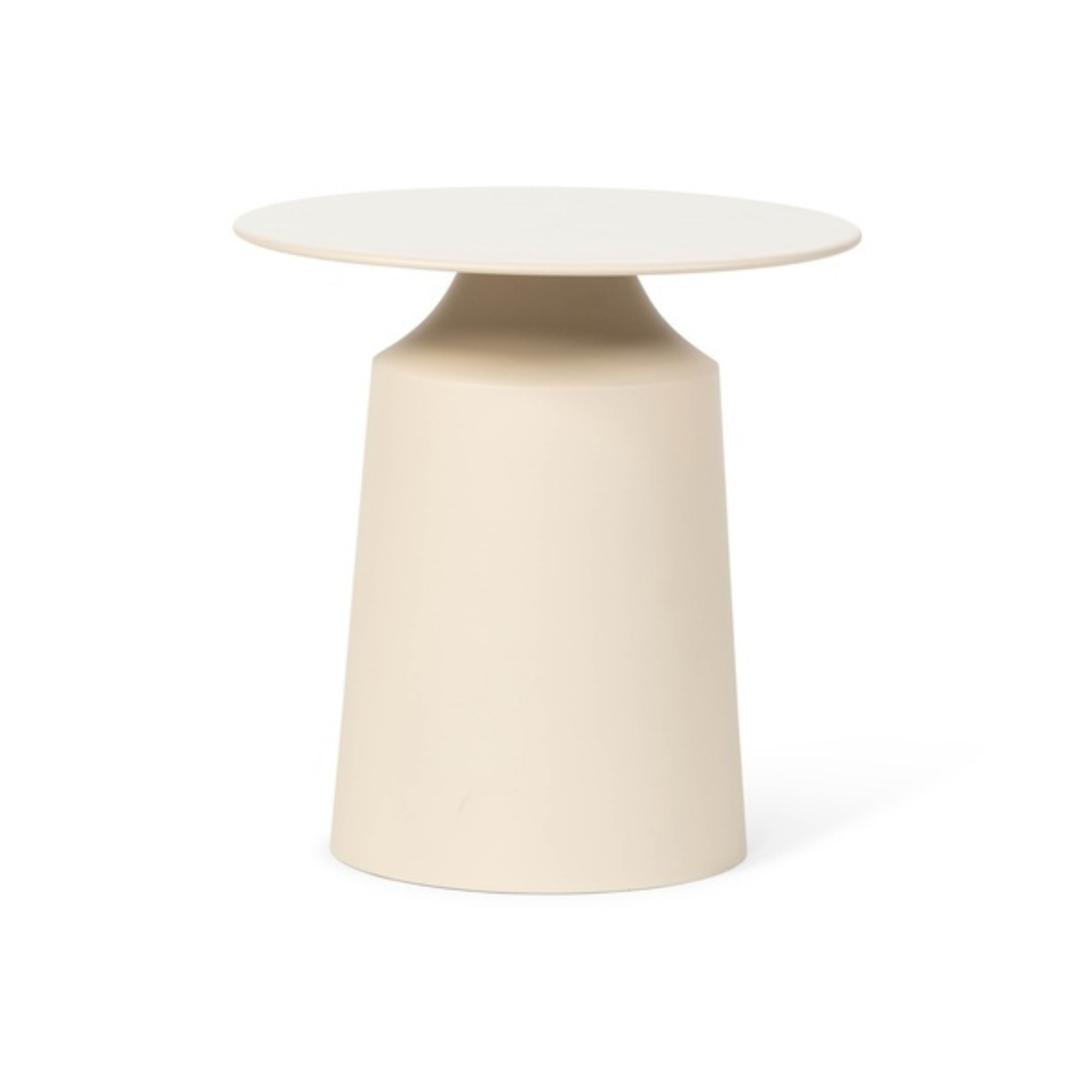 Bout de canapé émail beige - 45x46 cm