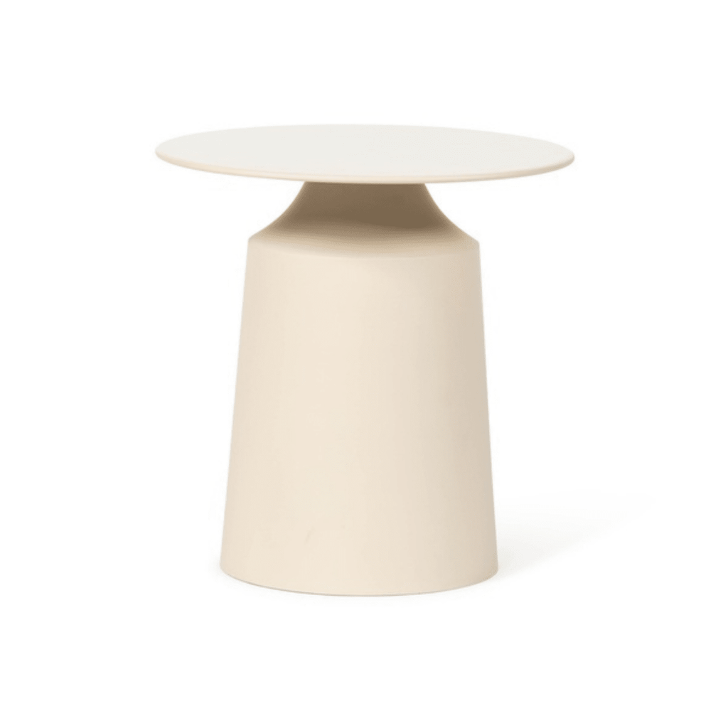 Bout de canapé émail beige - 45x46 cm - Koddel.com