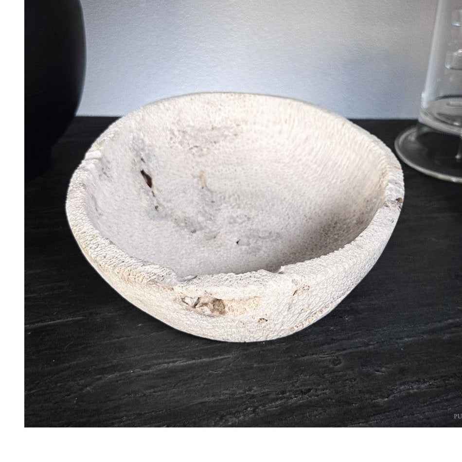 Vide-poche en Corail Fossilisé – Pièce unique de Madagascar