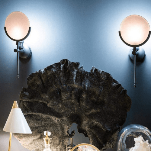 Applique murale cercle noir & blanc - Design épuré - Koddel.com