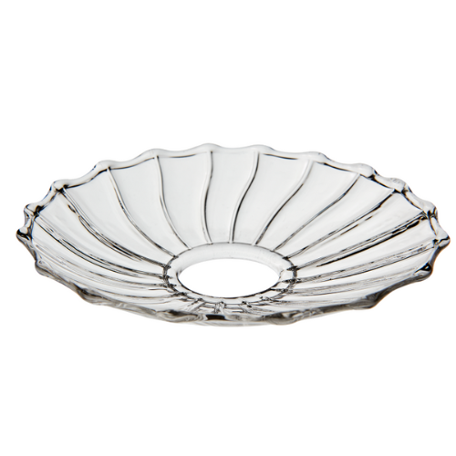 Lot de 4 bobèches en verre soufflé BJORG - Coupelles de protection pour chandeliers et bougeoirs