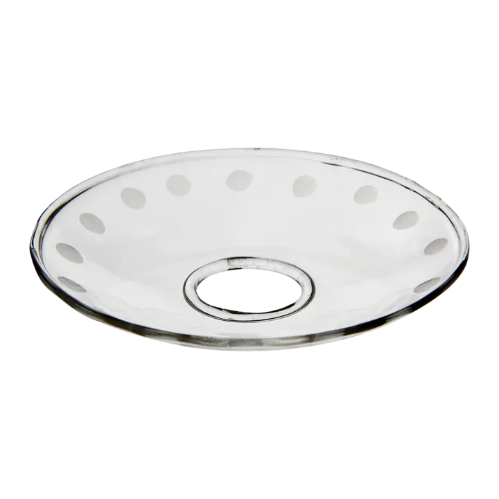Lot de bobèches en verre  soufflé avec décoration NEO