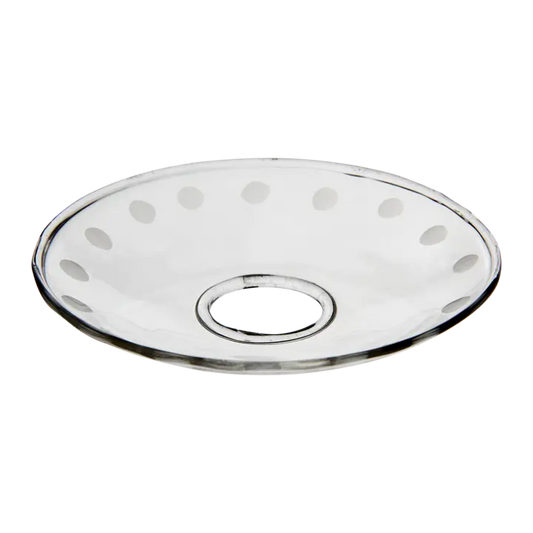 Lot de bobèches en verre  soufflé avec décoration NEO