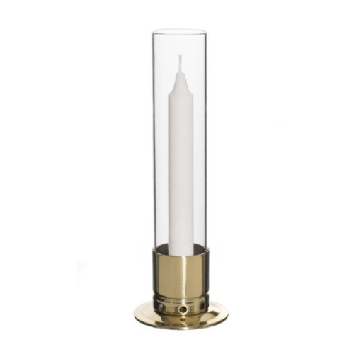 Scandinavian brushed stainless steel candle holder 