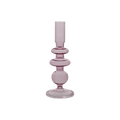 Bougeoir en verre transparent rose H20 cm - Juliette - Koddel.com