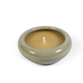 Bougie coupe céramique – Vert émaillé  Ø28 cm