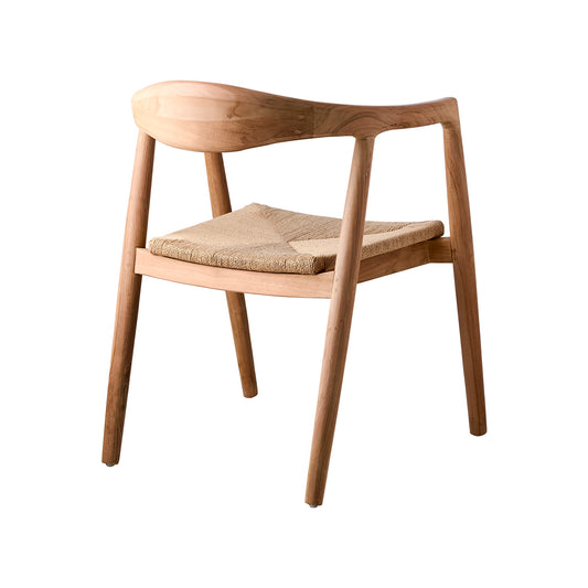 Chaise nature en teck et corde RIVA