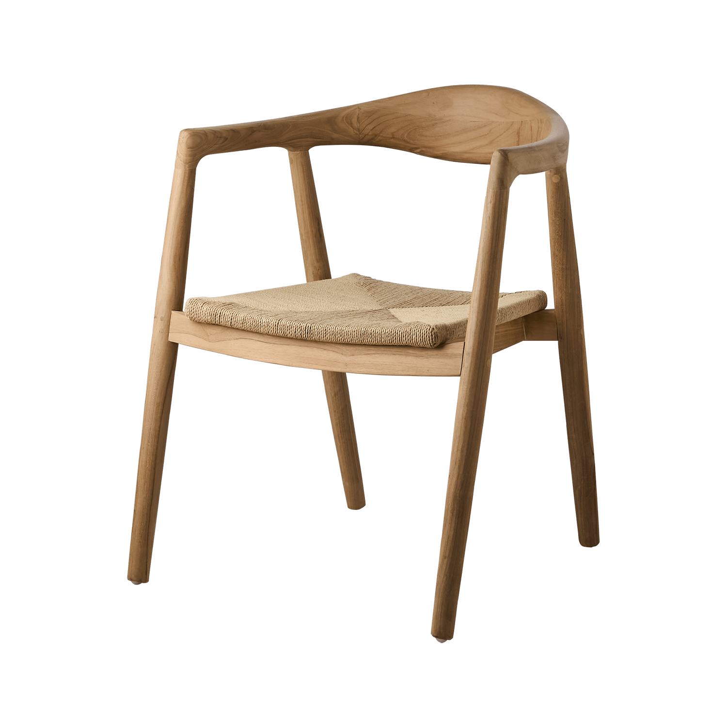 Chaise nature en teck et corde RIVA - Koddel.com