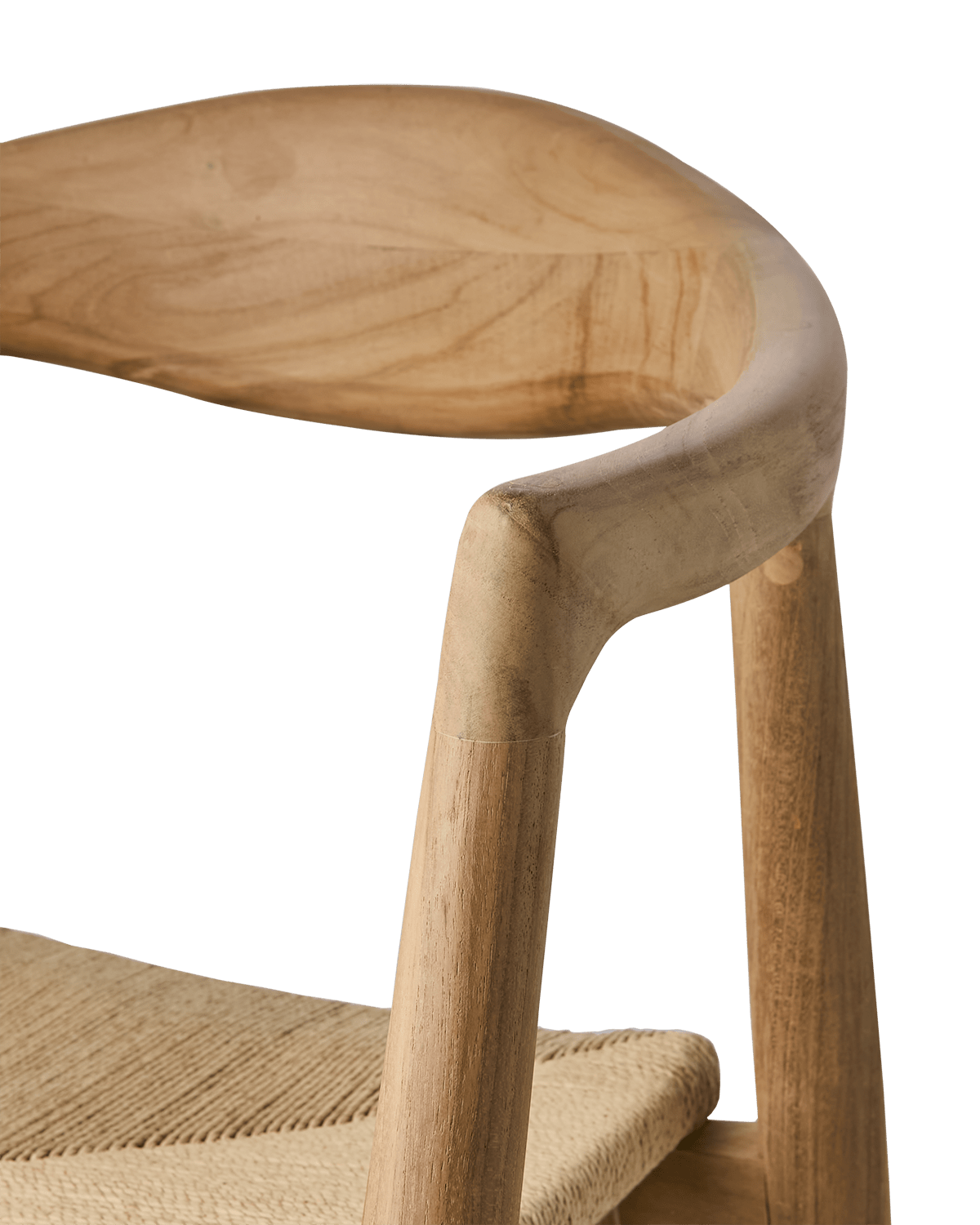 Chaise nature en teck et corde RIVA - Koddel.com