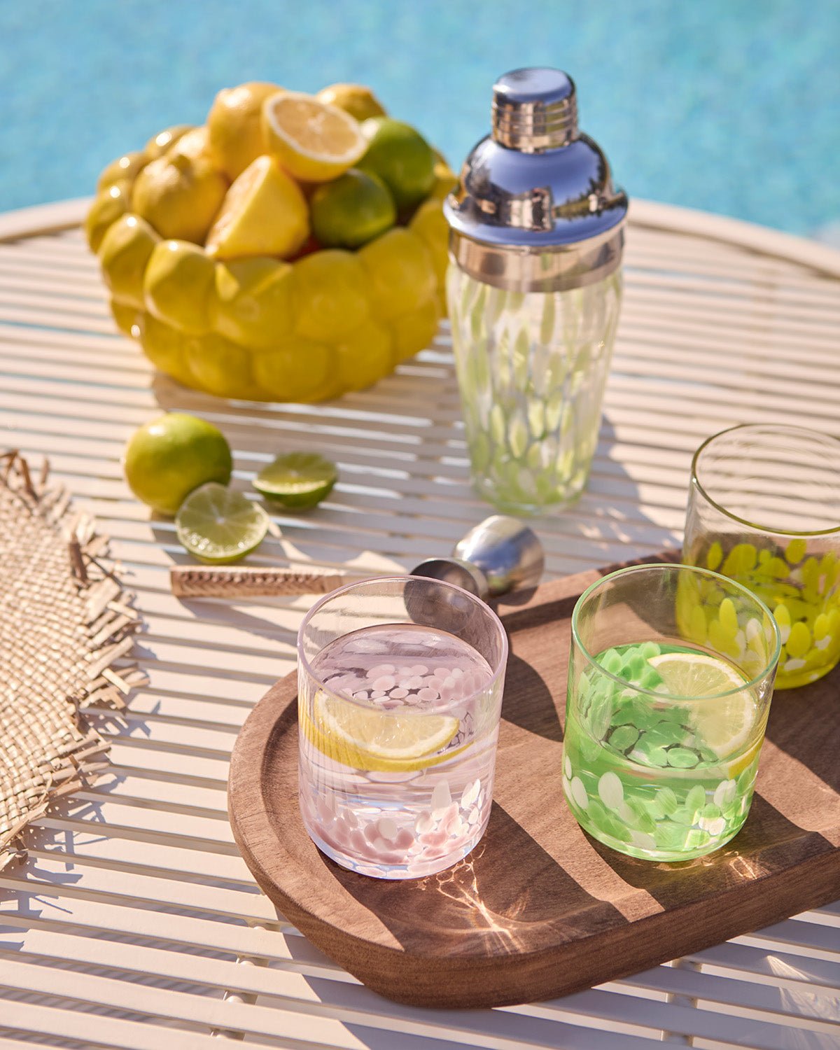 Pot décoratif en béton jaune - Forme agrume stylisée – Ø22 x H10 cm - Koddel.com