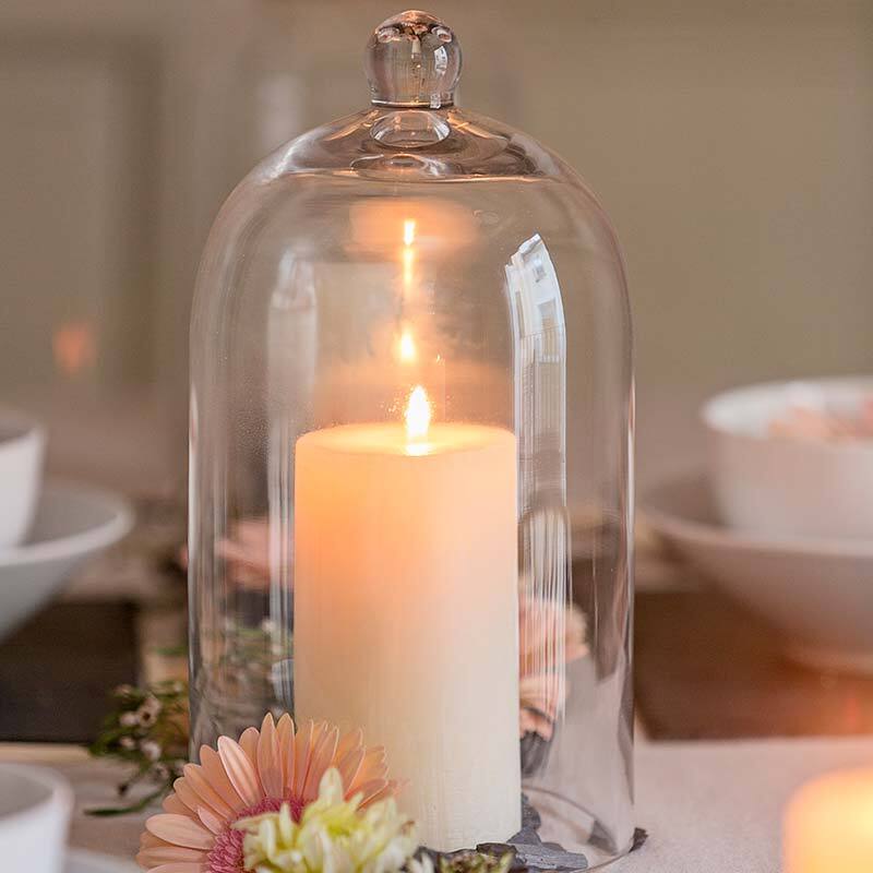 Cloche en verre 12,7x19 cm avec poignée - Koddel.com