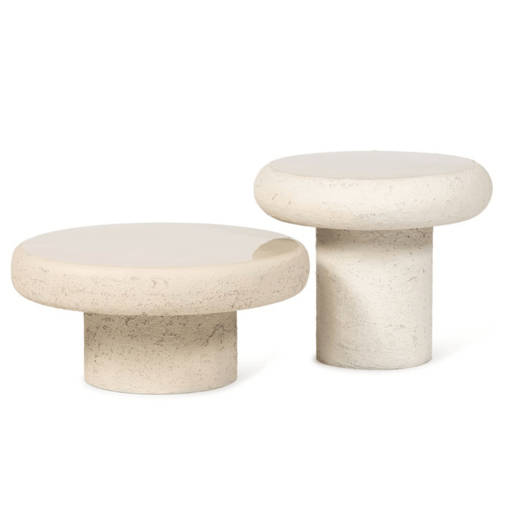 Bout de canapé émail beige - 50x40 cm - Koddel.com