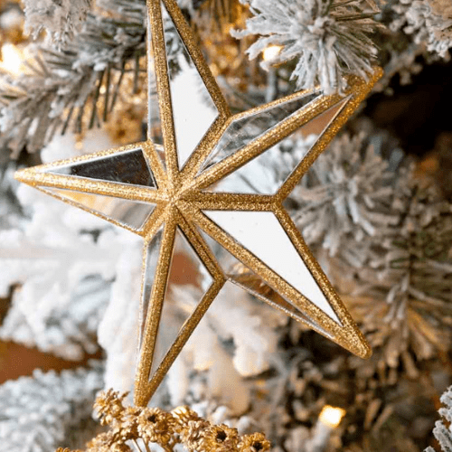 Étoiles miroir dorées – Lot de 3 décorations festives - Koddel.com