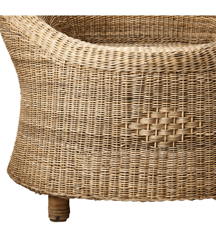 Chaise artisanale en rotin naturel & gommier bleu - Koddel.com