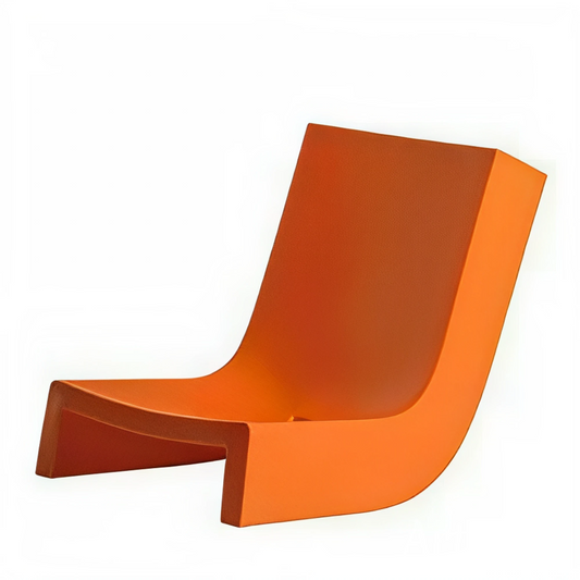 Designer rocking chair - Orange Sunset - H71 x W55 x D133 cm