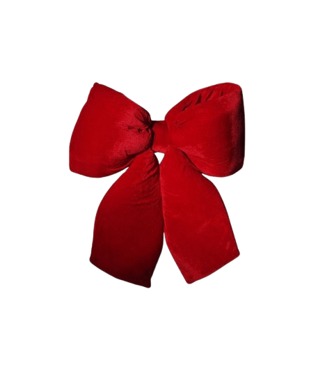 Grand nœud professionnel en velours rouge - Décoration de Noel - Koddel.com