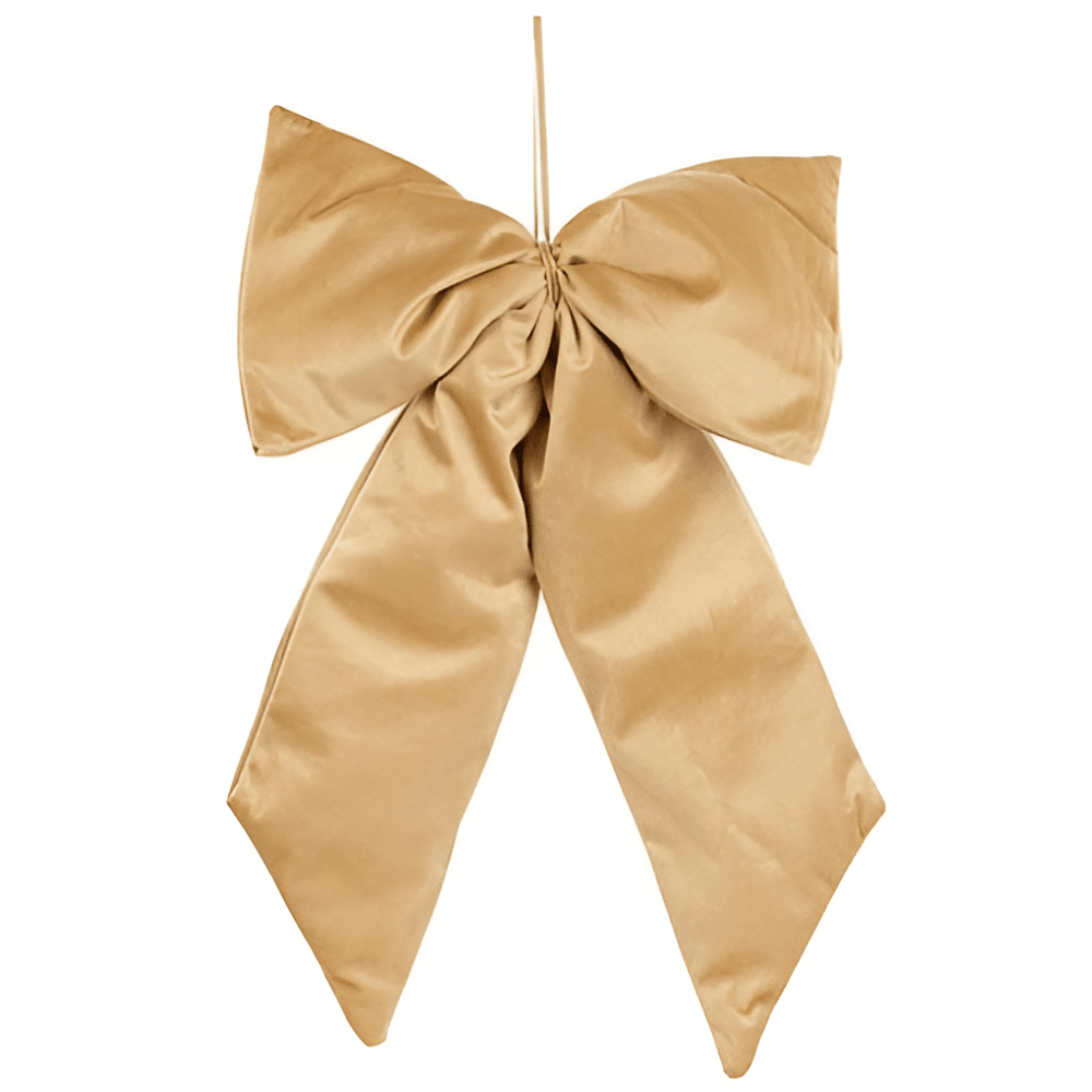 Grand Nœud Déco "Velvet" – Velours doré camel (H50 x L30 cm) - Koddel.com