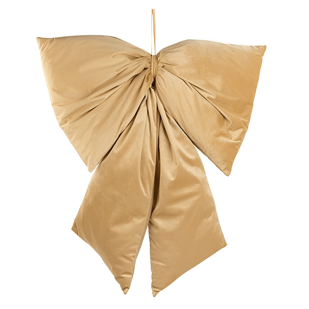 Nœud décoratif en velours - Camel doré H88 cm - Koddel.com