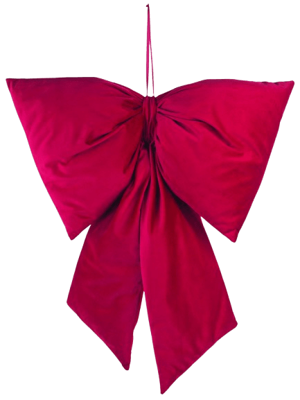 Grand nœud professionnel en velours rouge - Décoration de Noel - Koddel.com