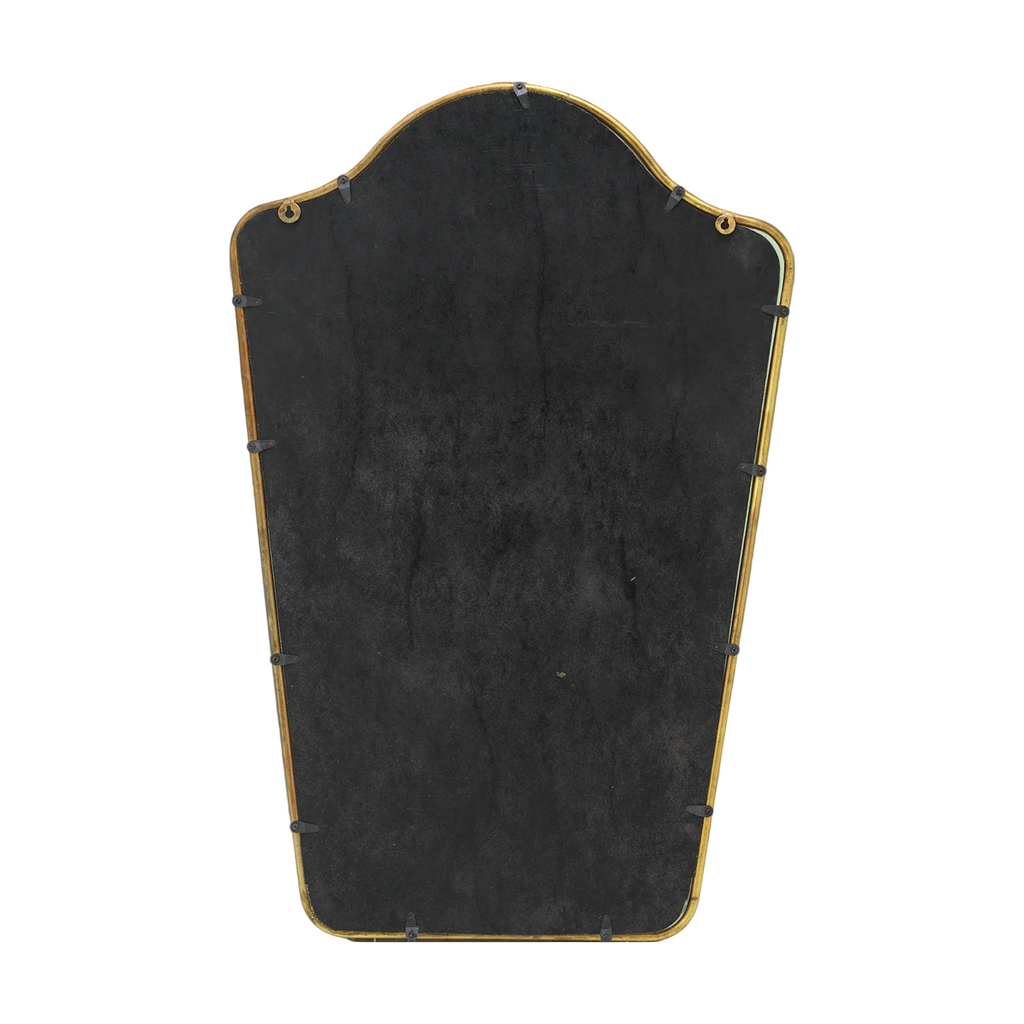 Grand miroir en métal de dos avec accroche murale