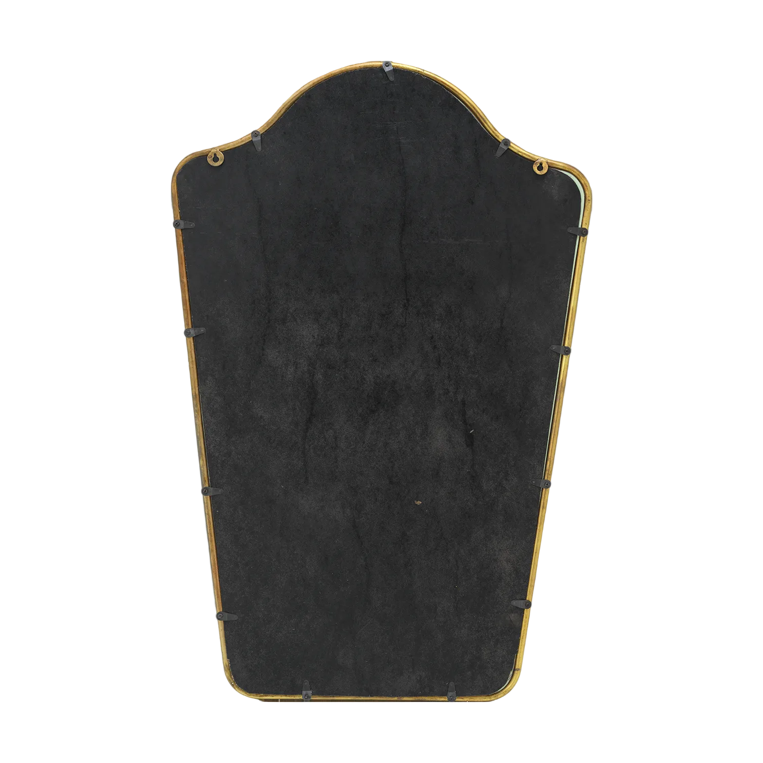 Grand miroir en métal de dos avec accroche murale