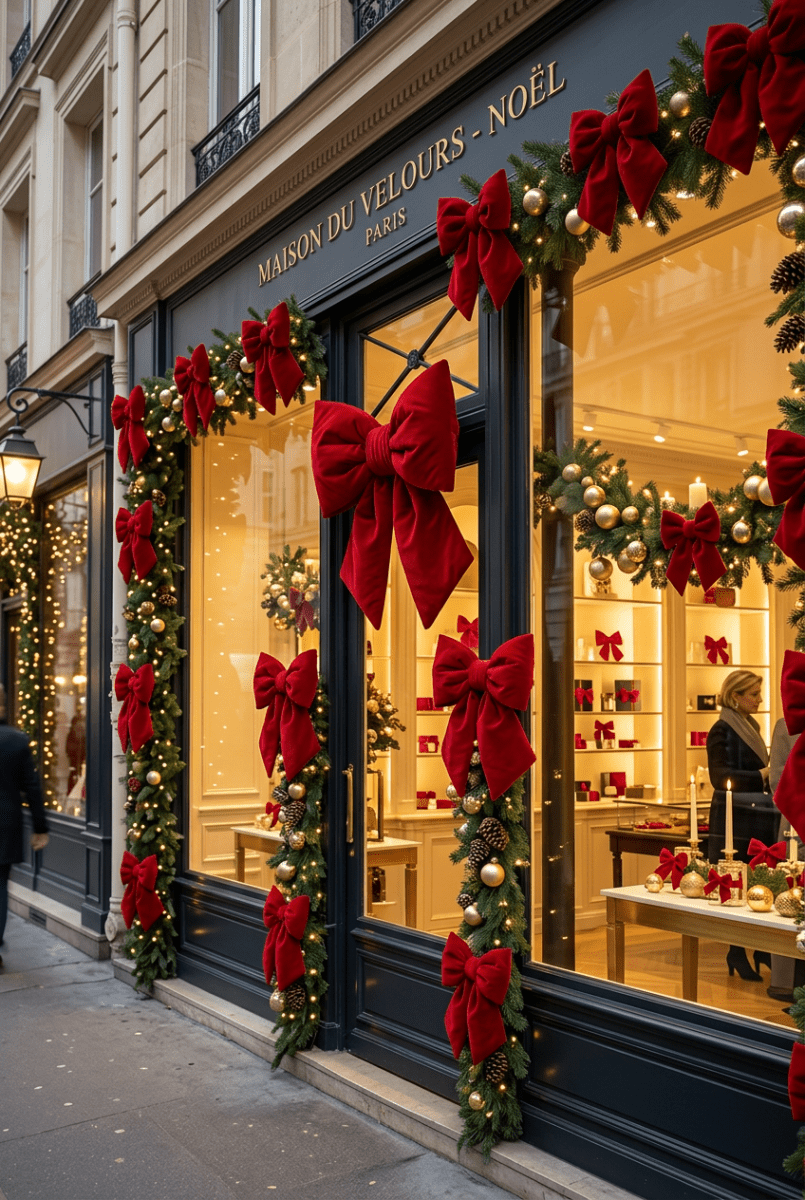Grand nœud professionnel en velours rouge - Décoration de Noel - Koddel.com