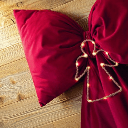 Grand nœud professionnel en velours rouge - Décoration de Noel - Koddel.com