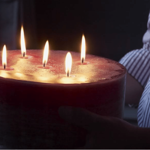 Bougie cylindrique extérieure XXL - Ø30x30cm - Anti - vent/pluie - Koddel.com