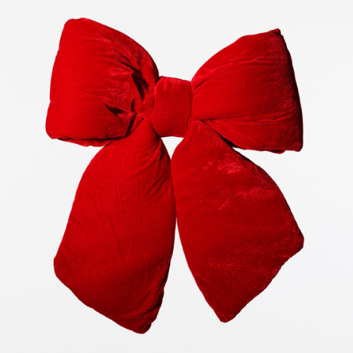 Grand nœud en velours rouge - Décoration de Noel