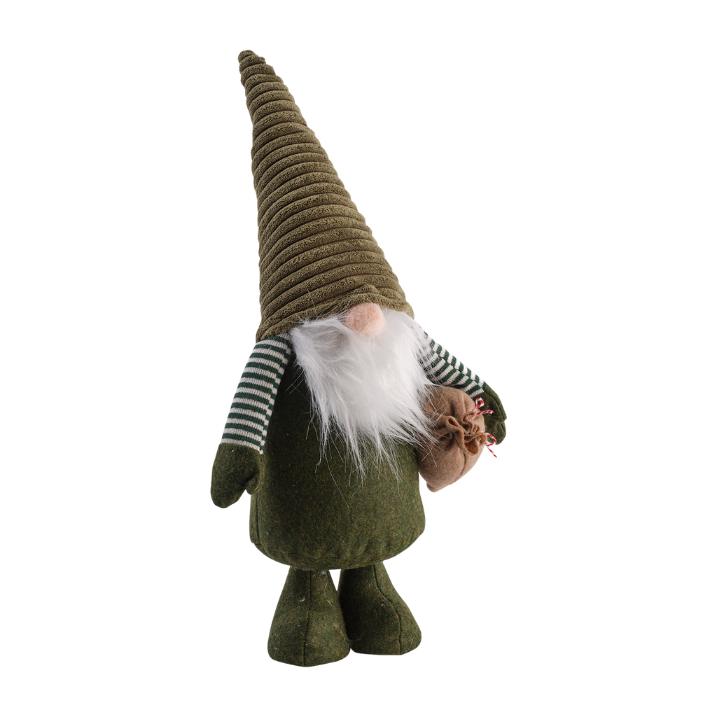 Duo de pères noël décoratifs vert forêt H 48 cm - Statuettes festives pour vitrines et Intérieurs ( 2 pièces)