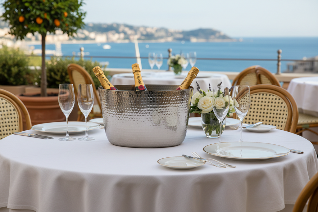 Grand seau à champagne martelé - L37 x H20 cm - Koddel.com