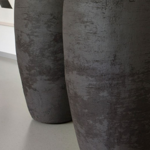 Grand pot organique évasé - 83 cm en terre cuite