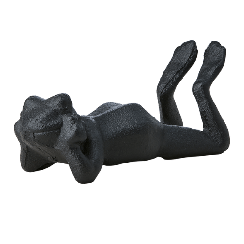 Grenouille allongée en fonte noire - Rana II - Koddel.com