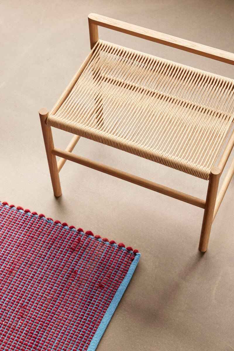 Banc en bois de chêne & corde tressée HERITAGE