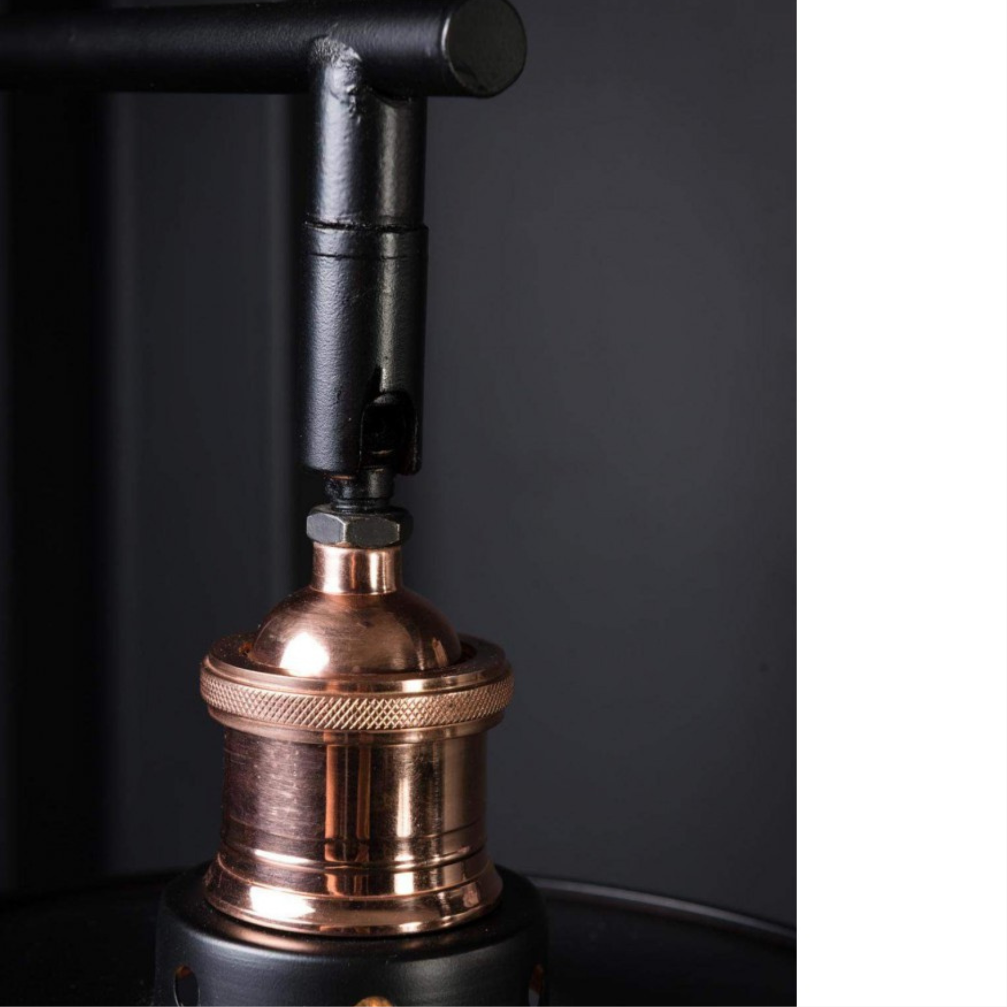 Lampe de bureau en métal Edisson – Noir & Cuivre